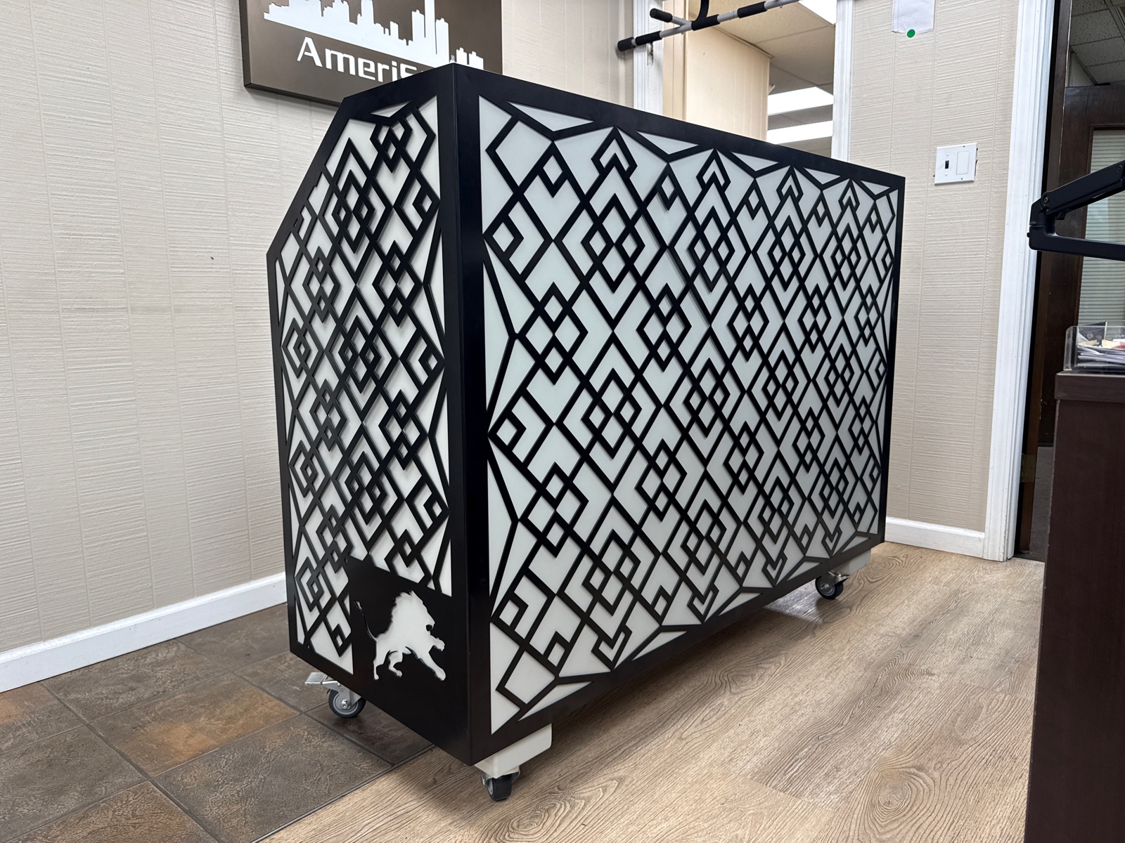 Ford Field custom laser-cut decorative bar