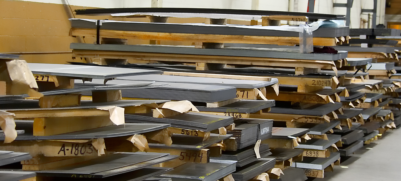 Steel material inventory at AmeriSteel Michigan